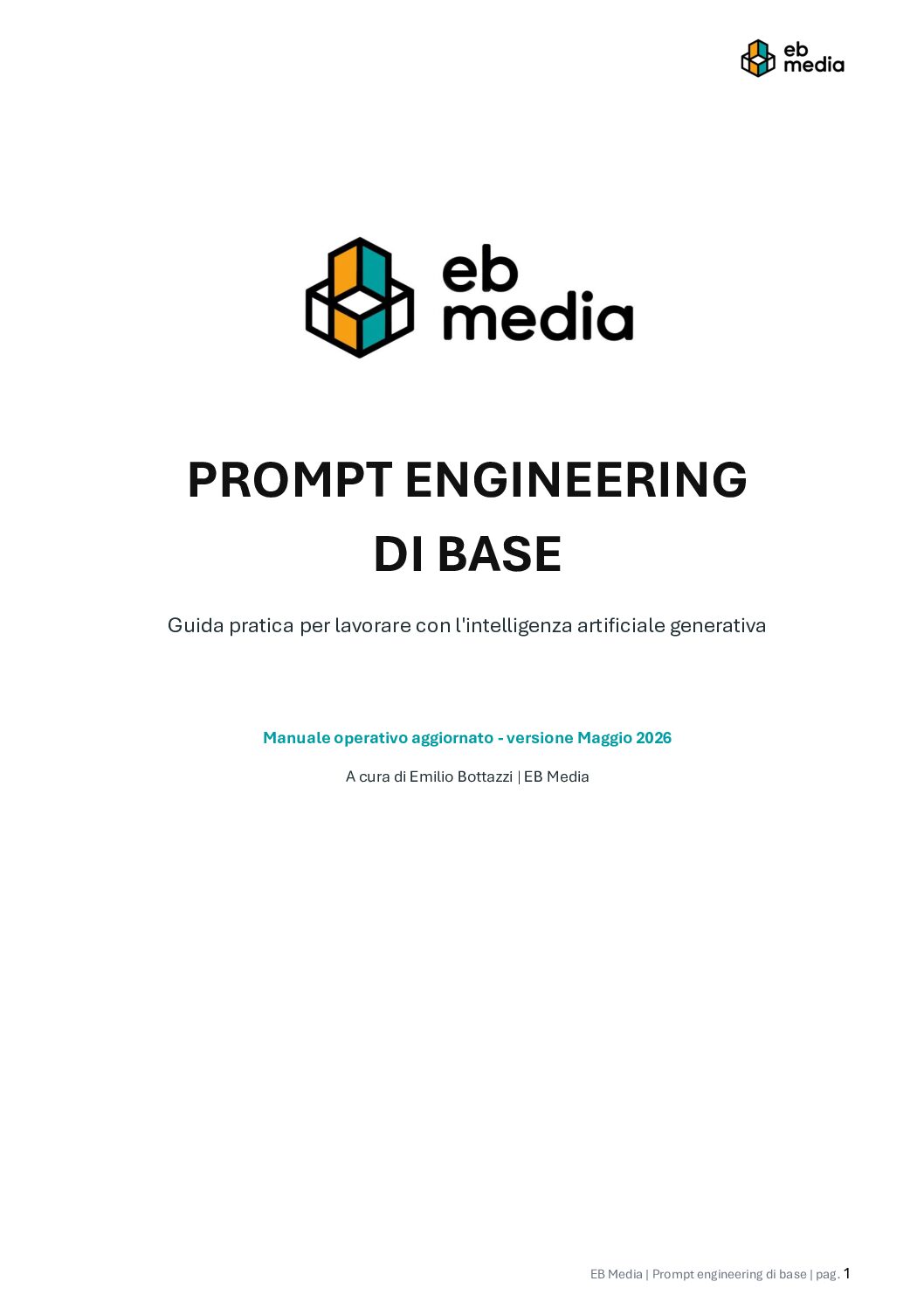 Copertina del Manuale di Prompt Engineering Base